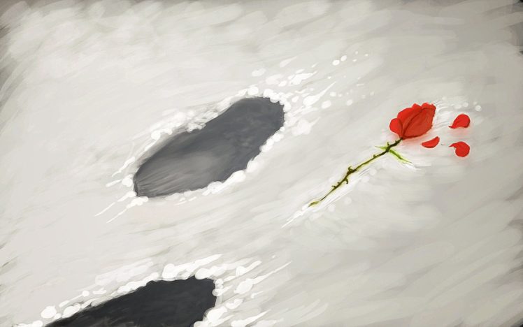 red, Rose, Art HD Wallpaper Desktop Background