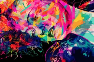face, Abstract, Colorful
