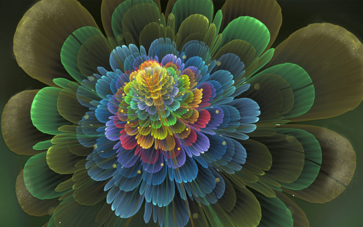 abstraction, Fractal, 3d, Art, Flowers HD Wallpaper Desktop Background