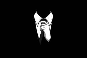 anonymous, Black, Tie, Monochrome, Black, Background