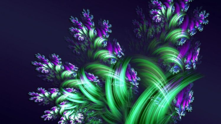 abstracto, Fractal, Flores HD Wallpaper Desktop Background