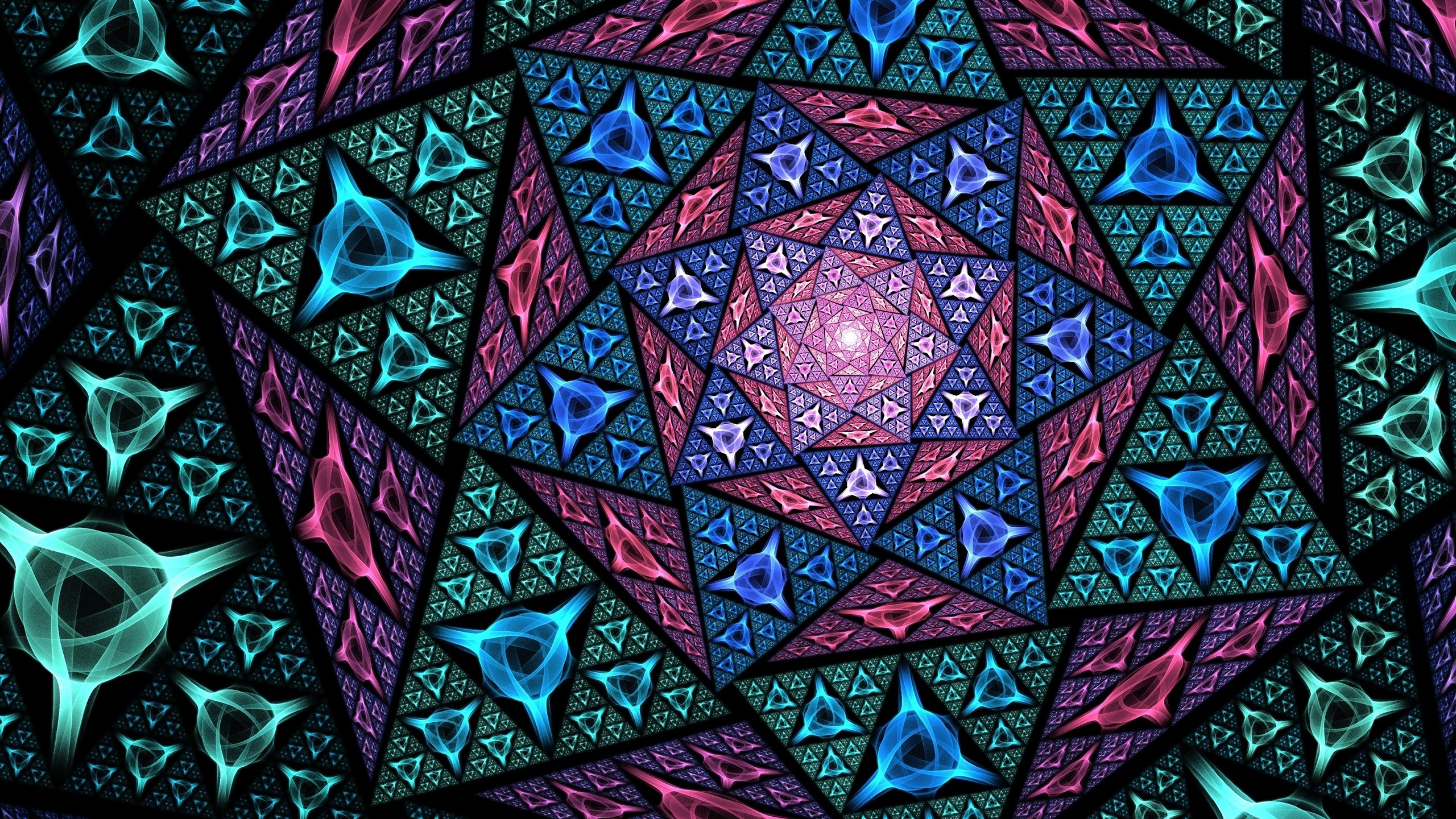 abstracto, Fractal, Mosaico Wallpaper