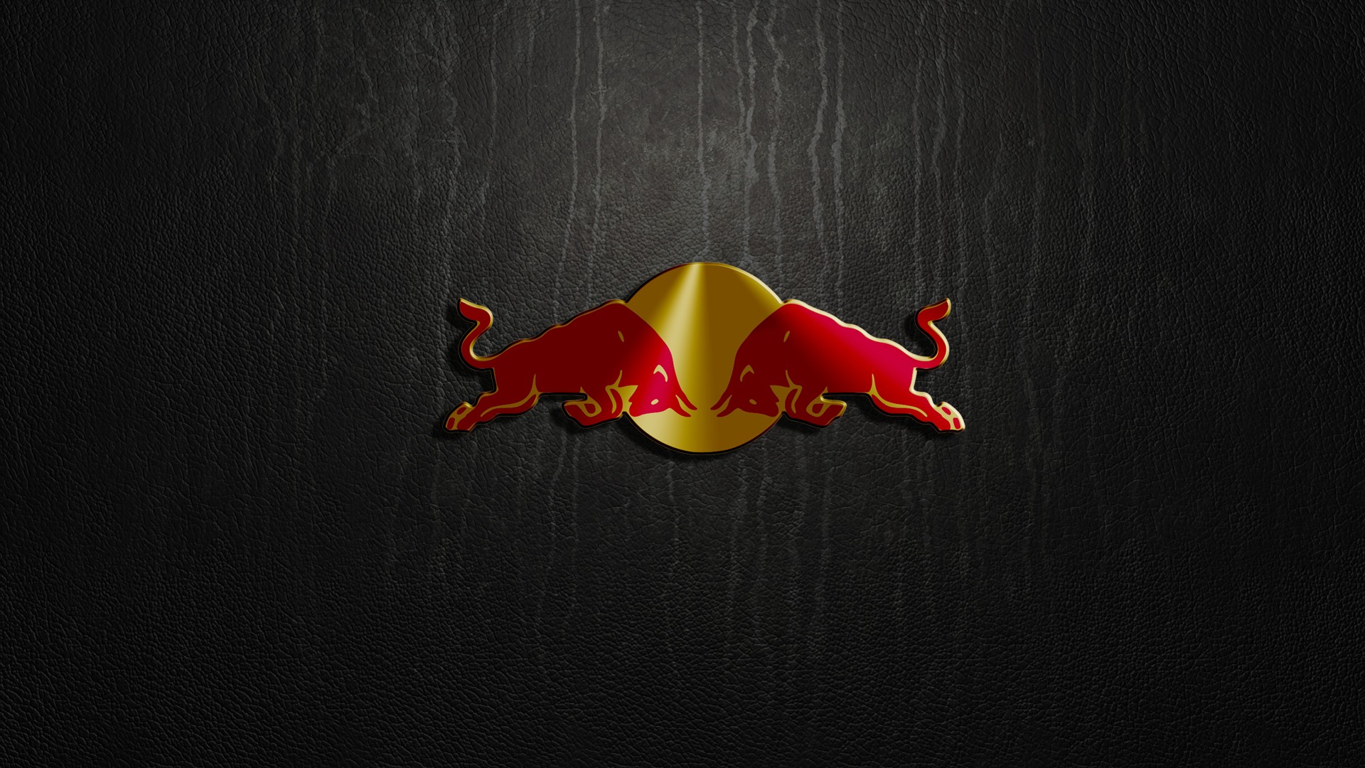 red, Bull, Logo, Leather, Texture Wallpaper
