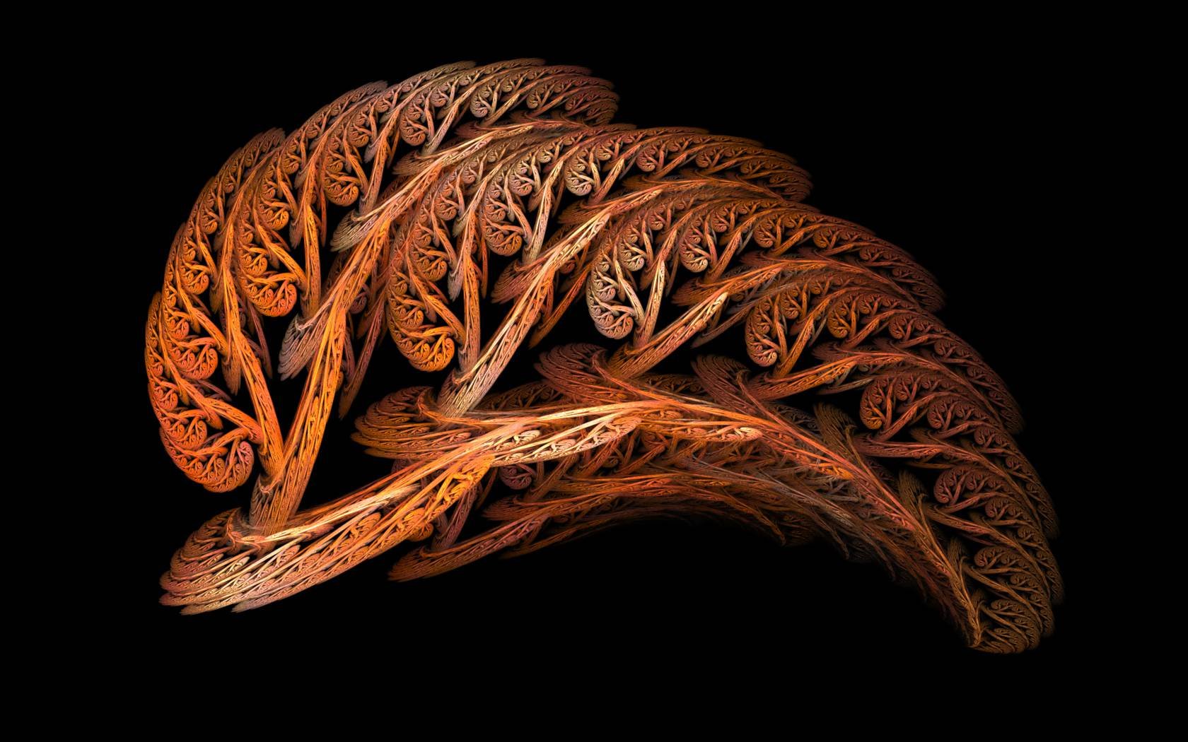 abstracto, Fractal, Pluma, Colorido Wallpaper