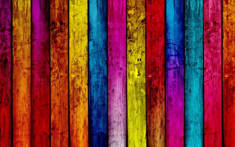 multicolor, Wood, Textures, Rainbows, Planks, Wood, Panels, Colors HD Wallpaper Desktop Background