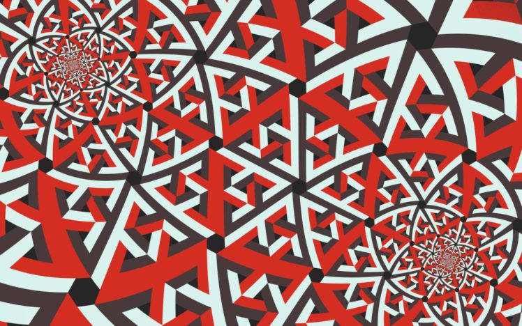 abstracto, Flores, Rojo, Blanco, Negro HD Wallpaper Desktop Background