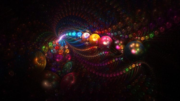 balls, Lines, Light, Abstraction HD Wallpaper Desktop Background