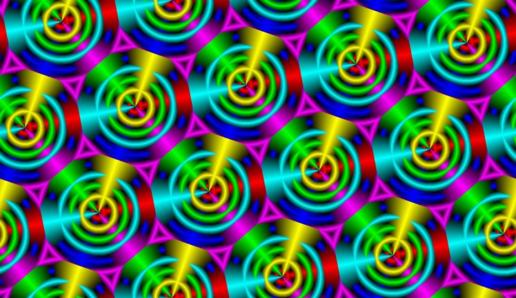 hexagrid cmyspoke rings HD Wallpaper Desktop Background