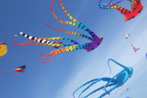 colorful, Big, And, Different, Style, Kites, Fly, In, Sky, On, Uttarayan, Festival