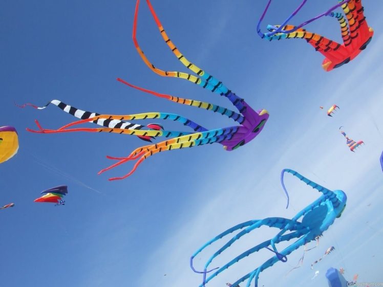 colorful, Big, And, Different, Style, Kites, Fly, In, Sky, On, Uttarayan, Festival HD Wallpaper Desktop Background