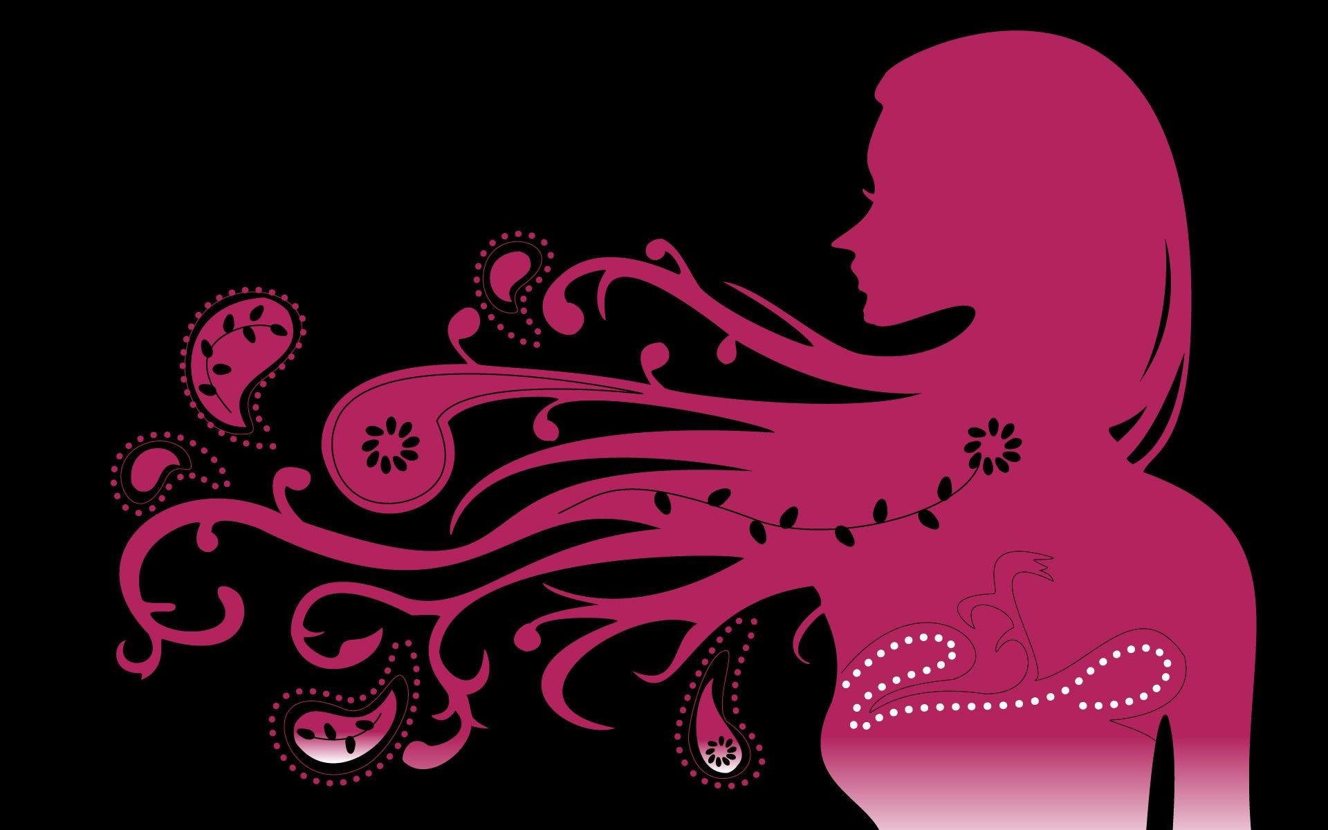 abstracto, Silueta, Mujer Wallpaper