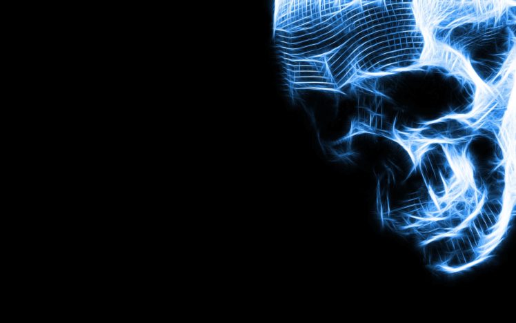 skulls, Blue, Neon, Genesis, Evangelion HD Wallpaper Desktop Background