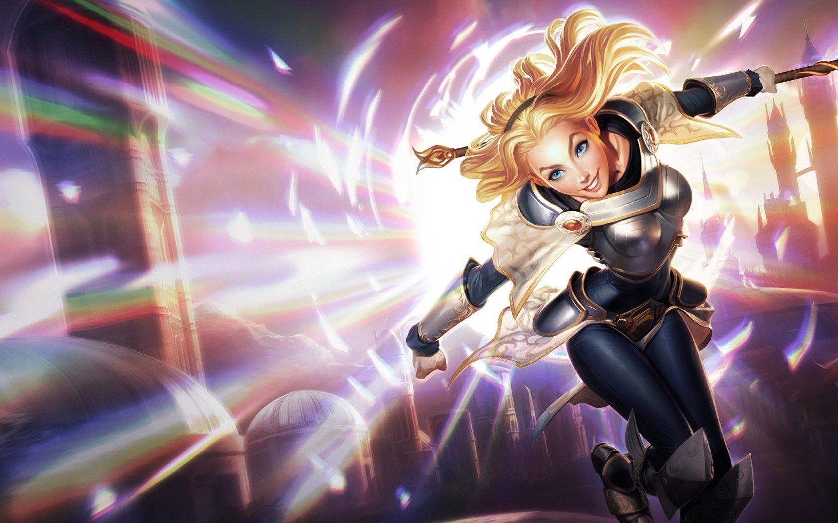 league, Of, Legends, Champions, Lux, Lol, Blonde, Girl, Smile Wallpaper