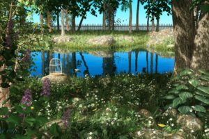 square, Garden, Art, Plants, Landscape, Greenery, Pond