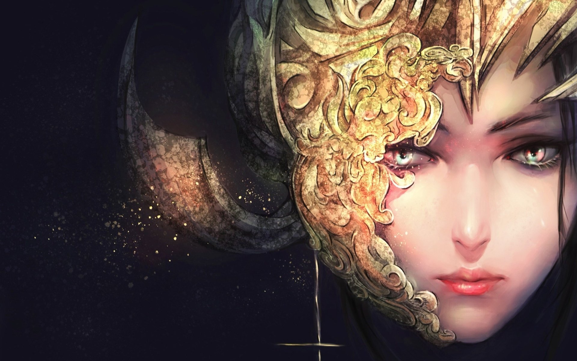 fantasy, Girl, Art, Face, Mask, Girl Wallpaper
