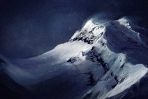 art, Background, Landscape, Snow, Top, Mountain, Wind, Atenebris