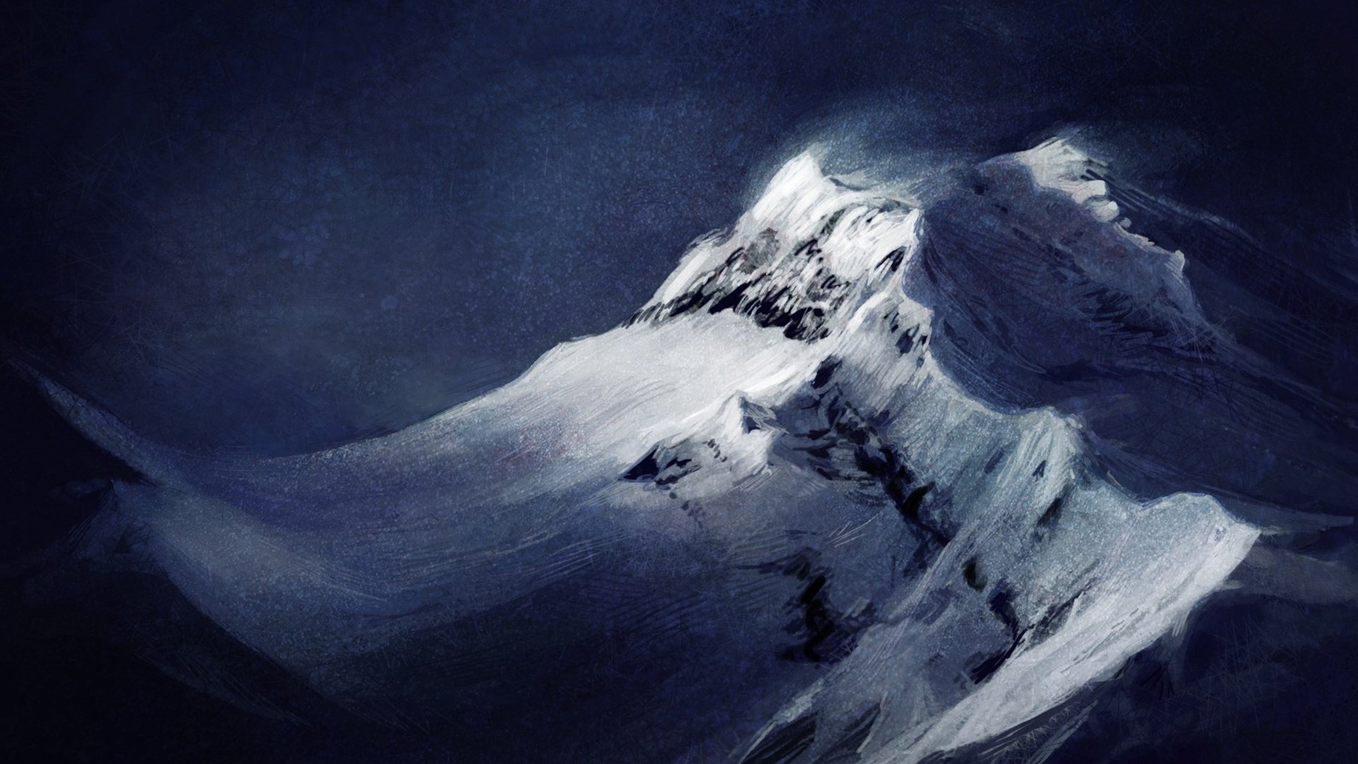 art, Background, Landscape, Snow, Top, Mountain, Wind, Atenebris Wallpaper