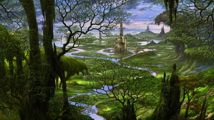 castle, Fantasy, Fairytales, Landscape, Kazamasa, Uchio, Japan, Ucchiey HD Wallpaper Desktop Background