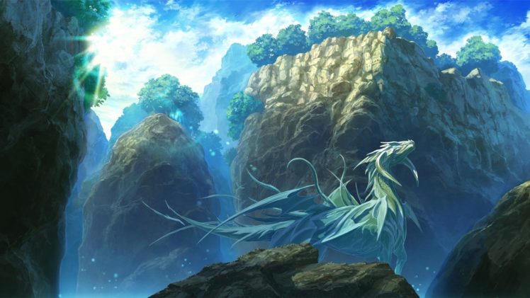 landscape, Trees, Dragon, Mstk, Mountains, Art HD Wallpaper Desktop Background