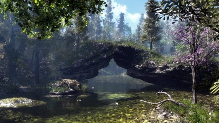 klontak, Art, Stones, Rocks, Nature, Trees, River, Lake HD Wallpaper Desktop Background