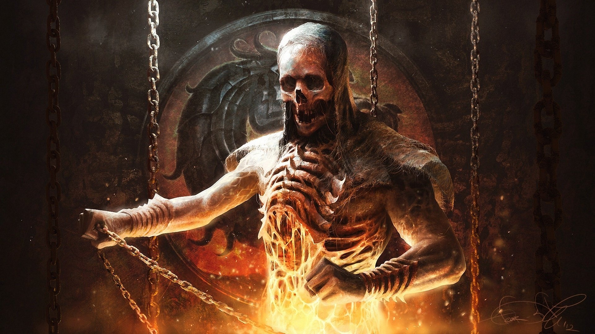 mortal, Fantasy, Art, Skull, Scorpion Wallpaper