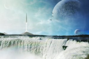 spire, Ship, Planets, The, Waterfall, The, Pyramids, The, Rocket, Art
