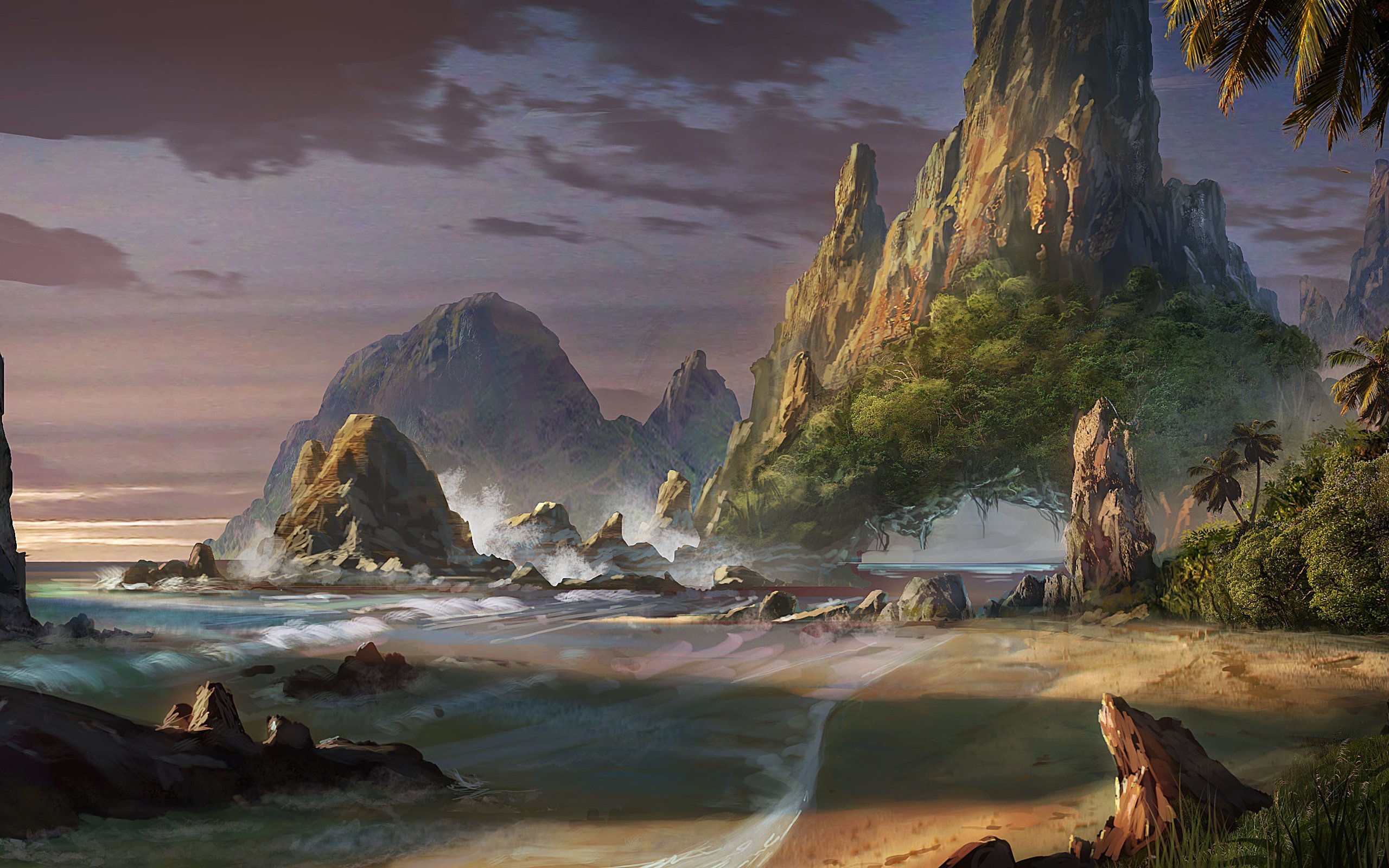 waqas, Mallick, Rock, Art, Beach, Landscape, Fantasy ...