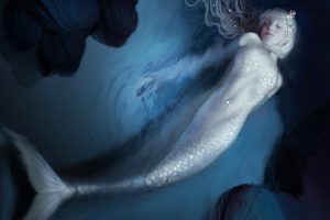 mermaid, Water, Fantasy, Girl