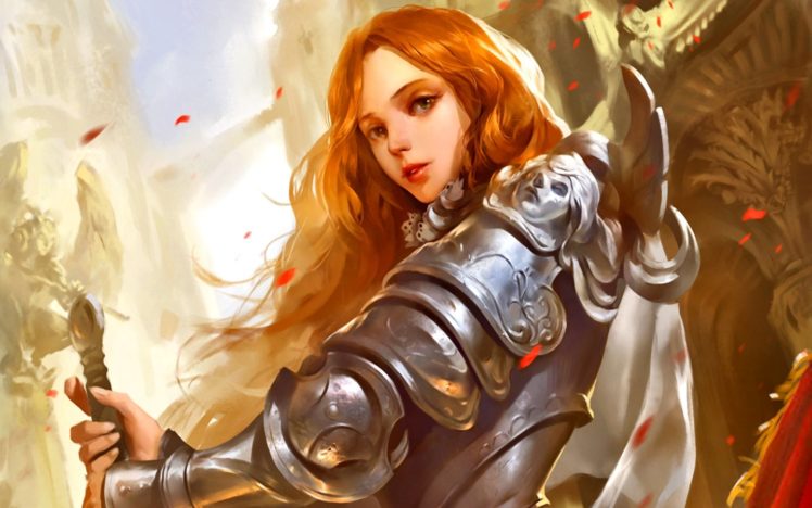 fantasy, Girl, Warrior, Knight, Of, Serra HD Wallpaper Desktop Background