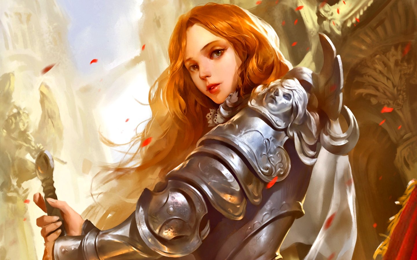 fantasy, Girl, Warrior, Knight, Of, Serra Wallpaper