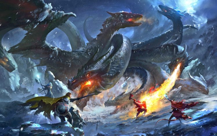 fantasy, Rage, Of, Dragons HD Wallpaper Desktop Background