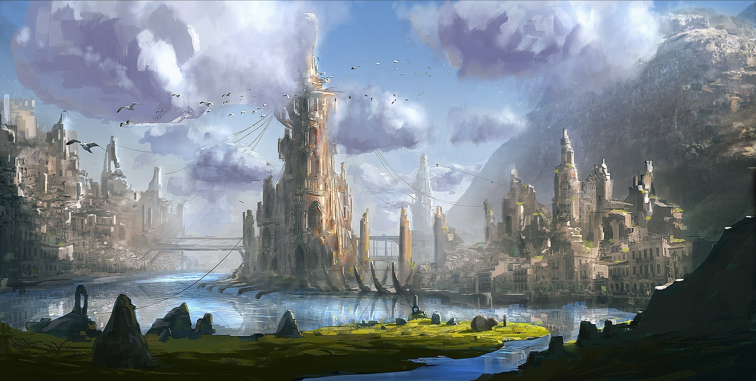 fantasy castle Wallpaper