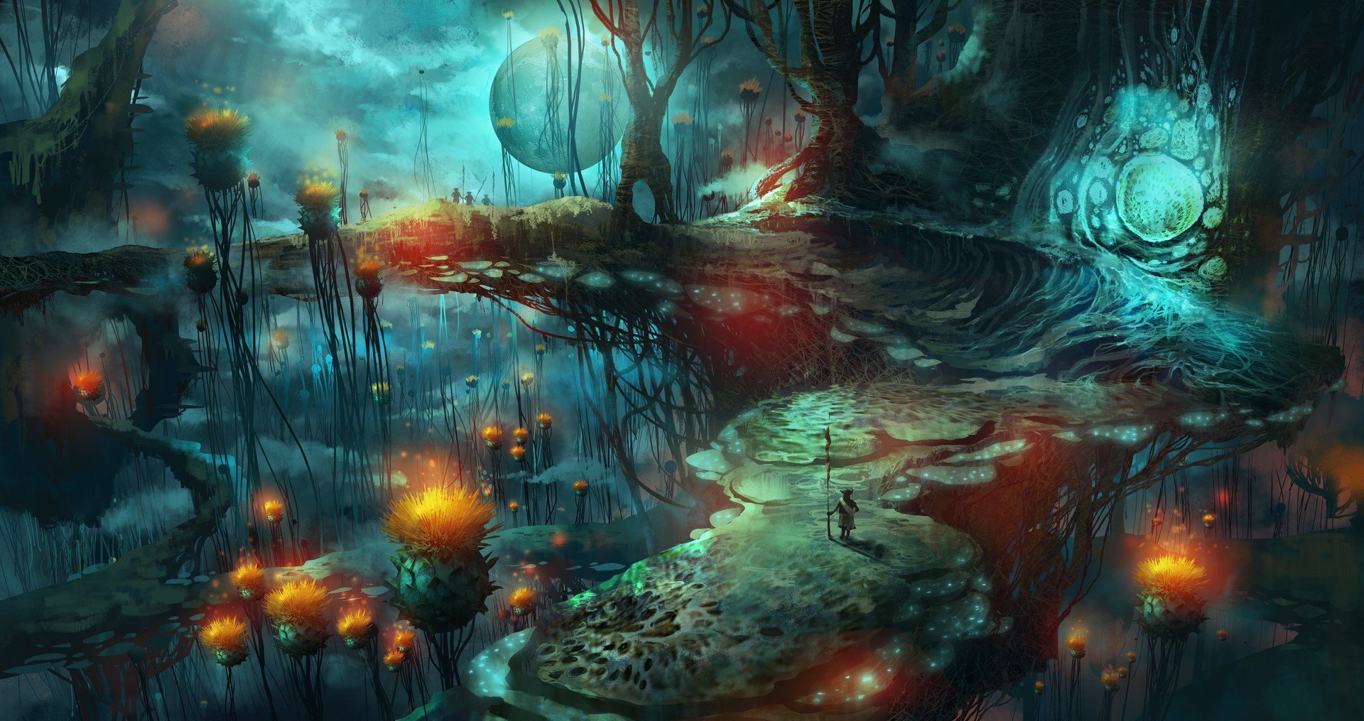 mushroom, Magic, Mushrooms, Fantasy, Art Wallpaper