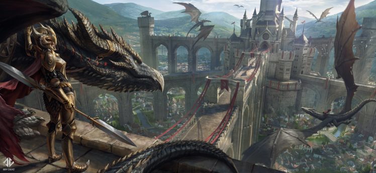 dragon, Watchers, Fantasy HD Wallpaper Desktop Background