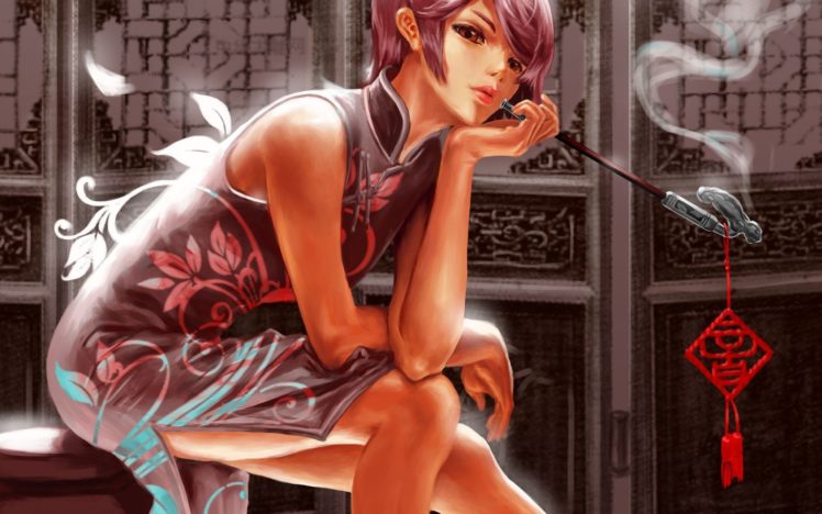 chinese, Clothes, Meiko, Vocaloid, Anime, Girls, Artwork HD Wallpaper Desktop Background