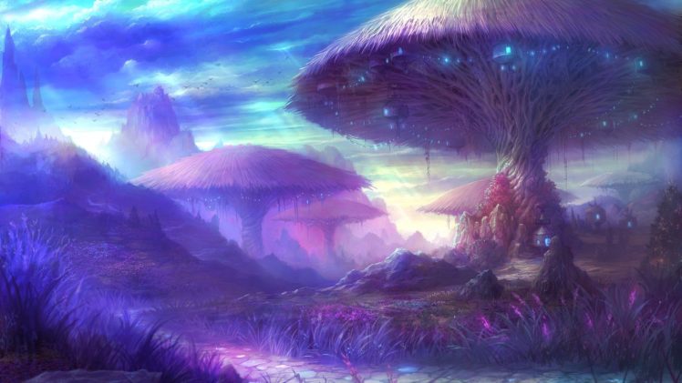 fantasy, Art, Magic, Mushrooms, Aion, Aion, Online HD Wallpaper Desktop Background
