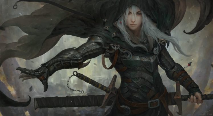 original, Characters, Fantasy, Art, Man, Sword, Warrior HD Wallpaper Desktop Background