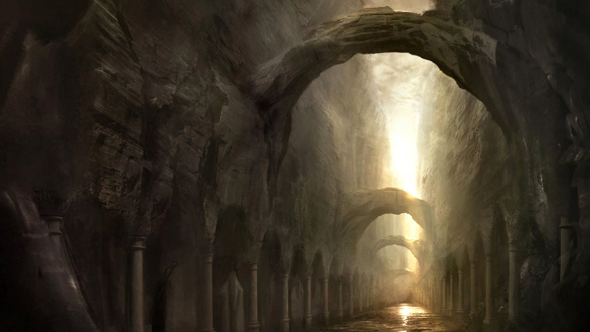 underground, Tunnel, Final, Fantasy, Dar Wallpaper