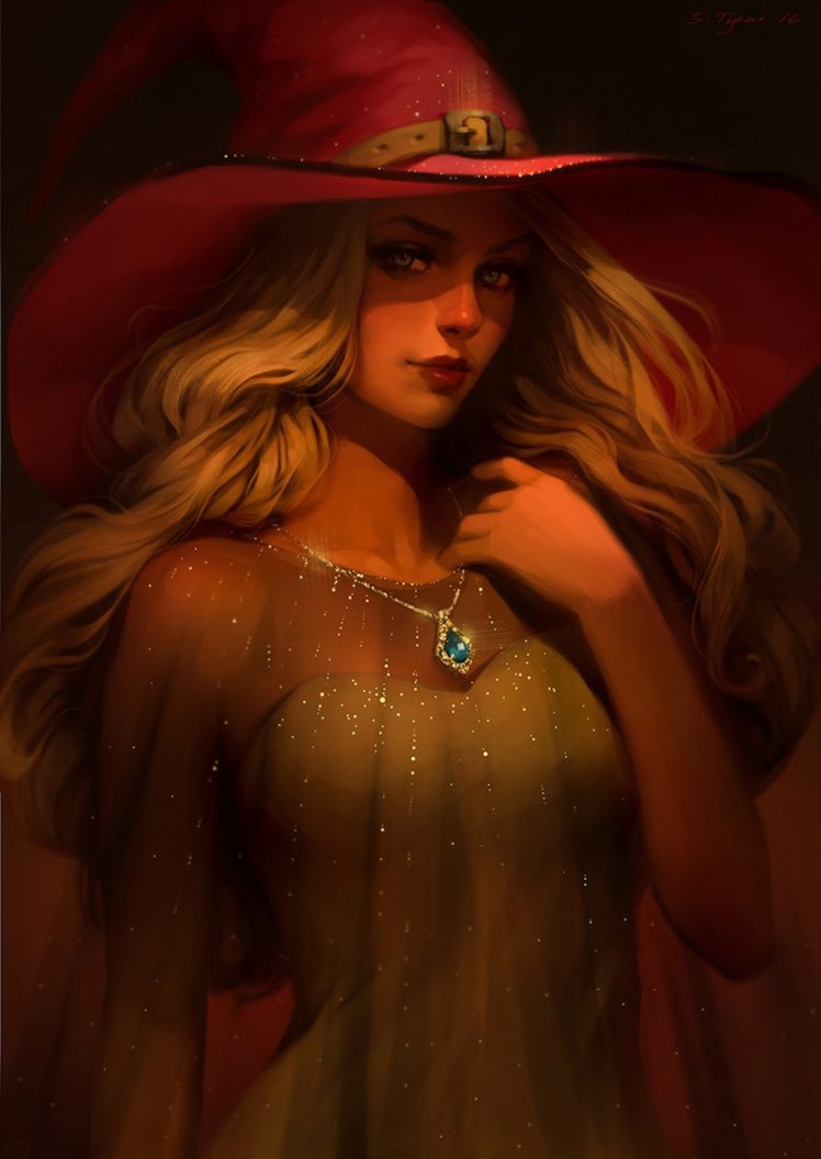 svetlana tigai rin, Fantasy, Art, Beauty, Woman, Witch, Original HD Wallpaper Desktop Background