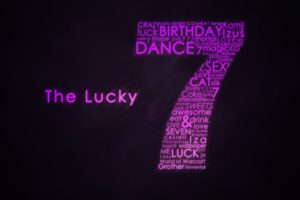 the, Lucky, 7, Logo, Purple