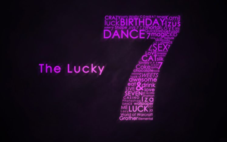 the, Lucky, 7, Logo, Purple HD Wallpaper Desktop Background