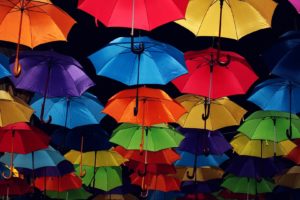 colorful, Umbrellas