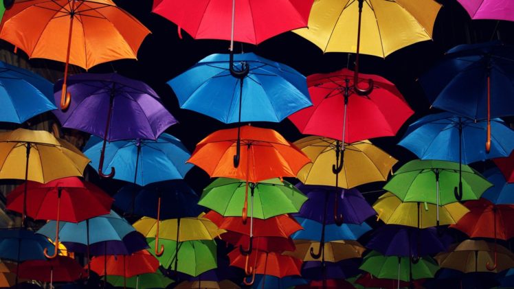 colorful, Umbrellas HD Wallpaper Desktop Background