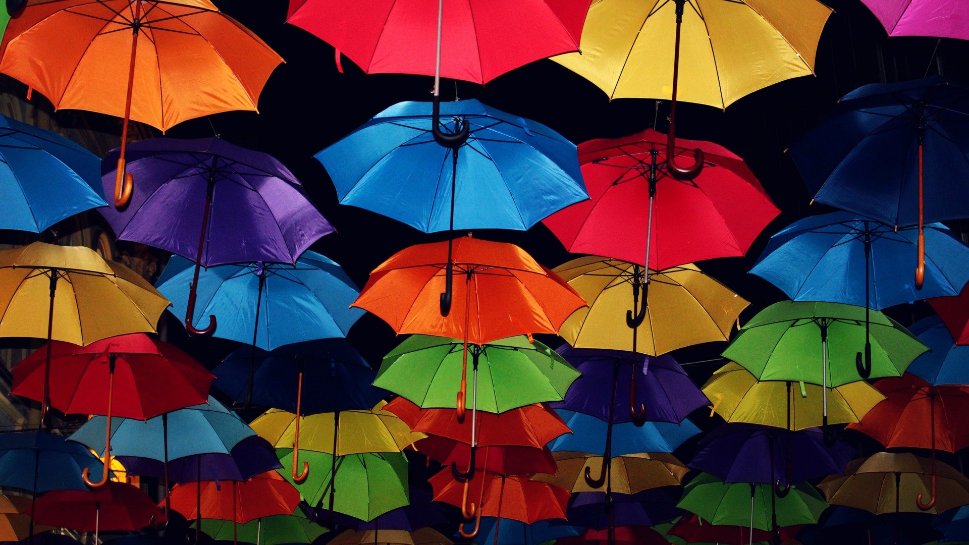 colorful, Umbrellas Wallpaper
