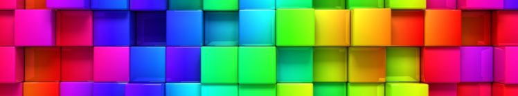 triple, Monitor, Multi, Multiple, Screen, Brique, Cube, Sqare, Carre, Abstract HD Wallpaper Desktop Background