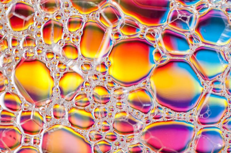 bubbles, Foam, Color, Shine, Volume, Liquid, Psychedelic HD Wallpaper Desktop Background