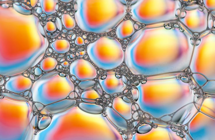 bubbles, Foam, Color, Shine, Volume, Liquid, Psychedelic HD Wallpaper Desktop Background