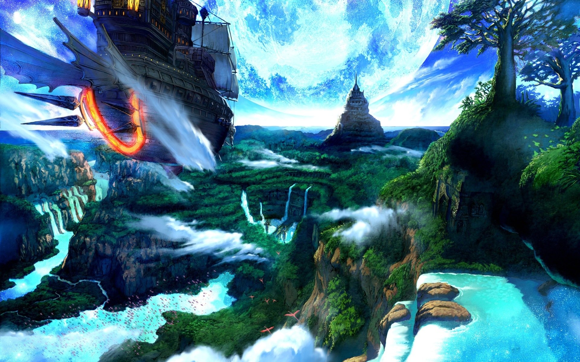 abstract, Town Wallpaper