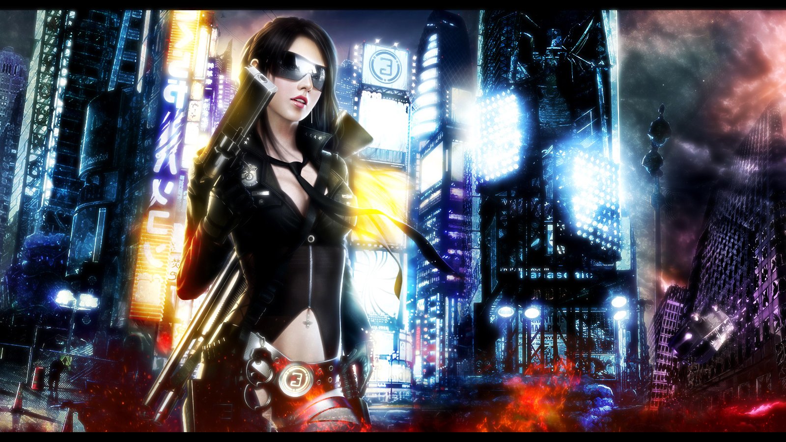 abstract, Girl Wallpaper