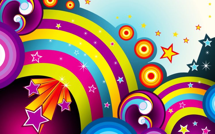 wallpapers, Colors, Colorful, Background, Rainbow, Stars HD Wallpaper Desktop Background